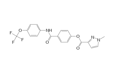 1H-Pyrazole-3-carboxylic acid, 1-methyl-, 4-[[[4-(trifluoromethoxy)phenyl]amino]carbonyl]phenyl ester