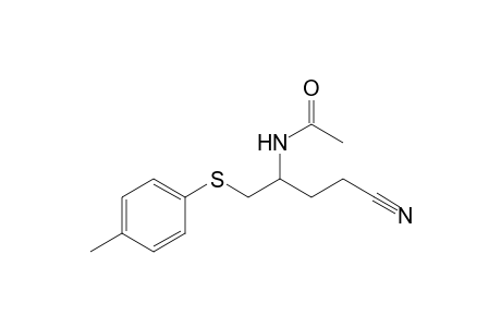 Acetamide, N-[3-cyano-1-[[(4-methylphenyl)thio]methyl]propyl]-