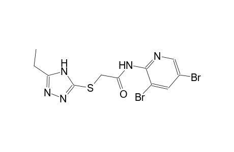 N-(3,5-dibromo-2-pyridinyl)-2-[(5-ethyl-4H-1,2,4-triazol-3-yl)sulfanyl]acetamide