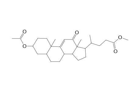 Chol-9(11)-en-24-oic acid, 3-(acetyloxy)-12-oxo-, methyl ester, (3.alpha.,5.beta.)-