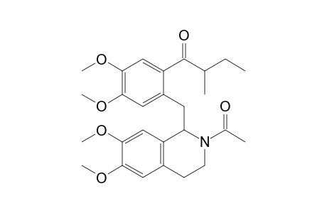 1-[2-[(2-acetyl-6,7-dimethoxy-3,4-dihydro-1H-isoquinolin-1-yl)methyl]-4,5-dimethoxy-phenyl]-2-methyl-butan-1-one