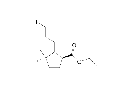 ETHYL-2-(3'-IODO-PROPYLIDENE)-3,3-DIMETHYL-CYCLOPENTANOATE