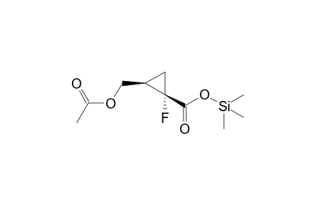 (cis)-2-(Acetoxymethyl)-1-fluorocyclopropane-1-carboxylic acid - Trimethylsilyl ester