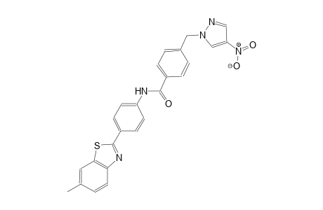 N-[4-(6-methyl-1,3-benzothiazol-2-yl)phenyl]-4-[(4-nitro-1H-pyrazol-1-yl)methyl]benzamide