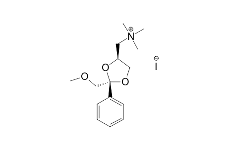 (2R,4R)-2-METHOXYMETHYL-2-PHENYL-4-TRIMETHYLAMMONIUMMETHYL-1,3-DIOXOLANE-IODIDE