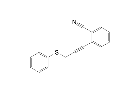 2-(3-phenylsulfanylprop-1-ynyl)benzenecarbonitrile