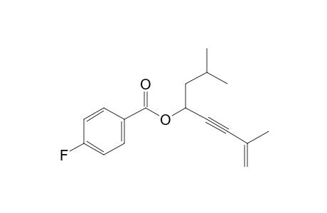 4-Fluorobenzoic acid, 2,7-dimethyloct-7-en-5-yn-4-yl ester