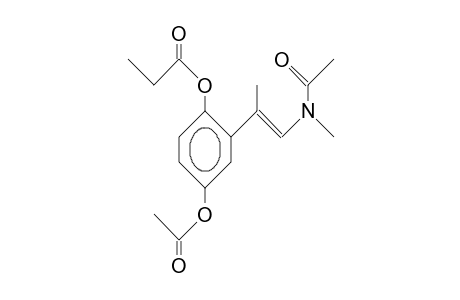 Propionic acid, 4-acetoxy-2-(cis-2-[N-methyl-acetamido]-1-methyl)-vinyl-phenyl ester