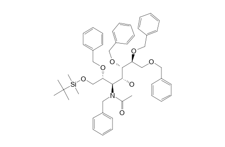 3-(N-ACETYL-N-BENZYLAMINO)-2,5,6,7-TETRA-O-BENZYL-1-O-[(TERT.-BUTYL)-DIMETHYLSILYL]-3-DEOXY-D-GLYCERO-D-GALACTO-HEPTITOL,MINOR-ISOMER