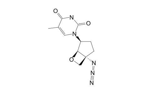 (+/-)-(1-BETA,2-BETA,5-ALPHA)-5-AZIDO-(2-THYMIN-1-YL)-7-OXABICYCLO-[3.2.0]-HEPTANE