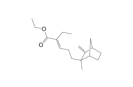 (E) -5 -(2 -Methyl-3 -methylene-bicyclo[2.2.1]hept-2 -yl) -2 -ethyl-2 -pentenoic acid ethyl ester