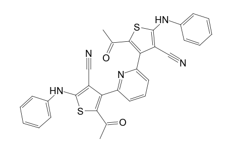 2,6-Bis-(4-cyano-5-(phenylamino)-2-acetylthiophen-3-yl)pyridine