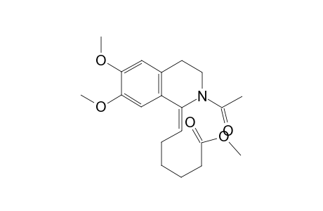 (E)-6-[2-Acetyl-3,4-dihydro-6,7-dimethoxy-1(2H)-isoquinolinyliden]hexanoic acid methylester