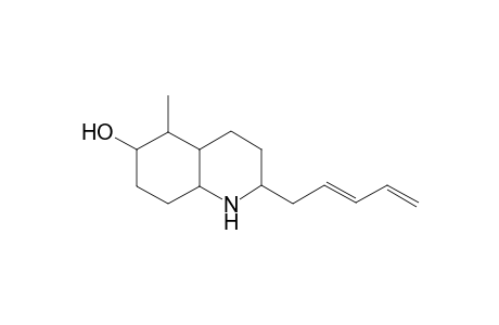 5-Methyl-2-(penta-2',4'-dien-1'-yl)-6-hydroxydecahydroquinoline