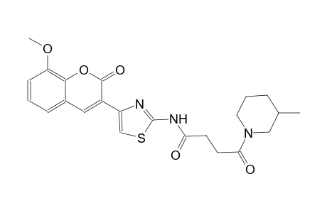 1-piperidinebutanamide, N-[4-(8-methoxy-2-oxo-2H-1-benzopyran-3-yl)-2-thiazolyl]-3-methyl-gamma-oxo-