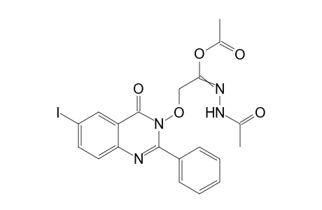 Acetyl-1-N-acetyl-2-[(6-iodo-4-oxo-2-phenylquinazolin-3(4H)-yl)oxy]ethanehydrazonoate