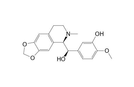 1,3-Dioxolo[4,5-g]isoquinoline-5-methanol, 5,6,7,8-tetrahydro-.alpha.-(3-hydroxy-4-methoxyphenyl)-6-methyl-, (R*,R*)-(.+-.)-