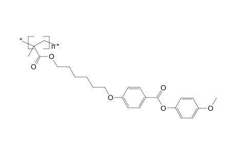 Poly[1-methyl-1-(4-methoxyphenyleneoxy-4-benzoyloxyhexamethyleneoxycarbonyl)ethylene]