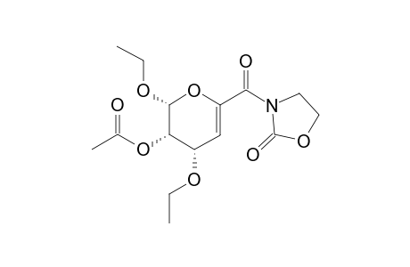 endo-(2SR,3RS,4SR)-3-Acetoxy-2,4-diethoxy-6-(carbonyloxazolodin-2'-one)-3,4-dihydro-2H-pyran