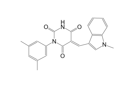 (5E)-1-(3,5-dimethylphenyl)-5-[(1-methyl-1H-indol-3-yl)methylene]-2,4,6(1H,3H,5H)-pyrimidinetrione