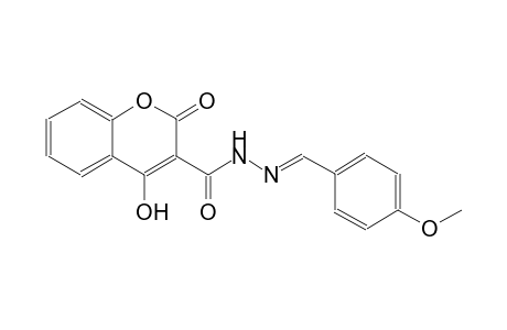 4-hydroxy-N'-[(E)-(4-methoxyphenyl)methylidene]-2-oxo-2H-chromene-3-carbohydrazide