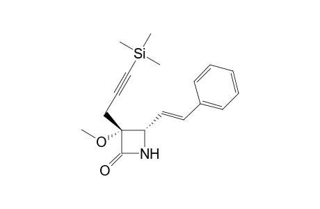 (3R*,4S*,E)-3-Methoxy-4-(3-phenylethenyl)-3-(3-(trimethylsilyl)prop-2-ynyl]azetidin-2-one