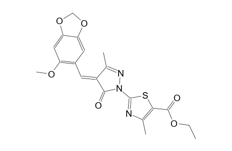 5-thiazolecarboxylic acid, 2-[(4E)-4,5-dihydro-4-[(6-methoxy-1,3-benzodioxol-5-yl)methylene]-3-methyl-5-oxo-1H-pyrazol-1-yl]-4-methyl-, ethyl ester