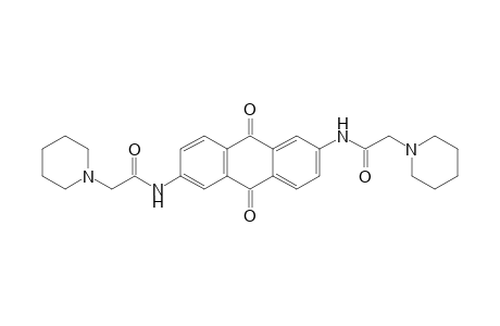 N-[9,10-bis(oxidanylidene)-6-(2-piperidin-1-ylethanoylamino)anthracen-2-yl]-2-piperidin-1-yl-ethanamide