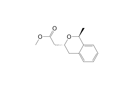 1H-2-Benzopyran-3-acetic acid, 3,4-dihydro-1-methyl-, methyl ester, trans-(.+-.)-