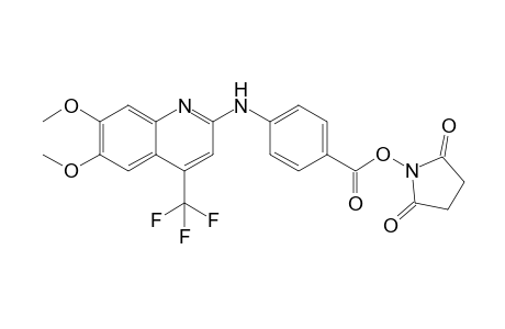 1[(4-{[6,7-Dimethoxy-4-(trifluoromethyl)quinolin-2-yl]amino}benzoyl)oxy]pyrrolidine-2,5-dione