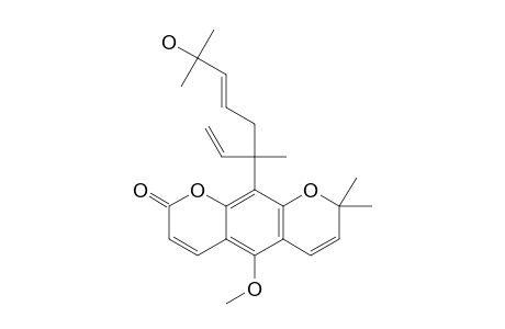 5-METHOXY-8,8-DIMETHYL-10-(7-HYDROXY-3,7-DIMETHYLOCTA-1,5-DIEN-3-YL)-2H,8H-BENZO-[1,2-B:5,4-B]-DIPYRAN-2-ONE