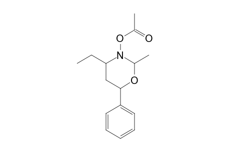 3-ACETYLOXY-4-ETHYL-2-METHYL-6-PHENYL-1,2-OXAZINANE
