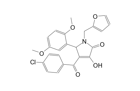 4-(4-chlorobenzoyl)-5-(2,5-dimethoxyphenyl)-1-(2-furylmethyl)-3-hydroxy-1,5-dihydro-2H-pyrrol-2-one
