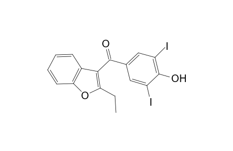 (2-Ethyl-1-benzofuran-3-yl)(4-hydroxy-3,5-diiodophenyl)methanone