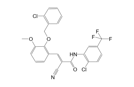 (2E)-3-{2-[(2-chlorobenzyl)oxy]-3-methoxyphenyl}-N-[2-chloro-5-(trifluoromethyl)phenyl]-2-cyano-2-propenamide