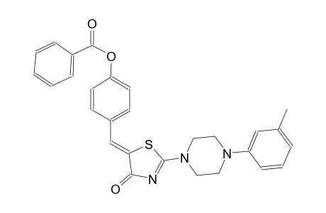 4-[(Z)-(2-[4-(3-methylphenyl)-1-piperazinyl]-4-oxo-1,3-thiazol-5(4H)-ylidene)methyl]phenyl benzoate