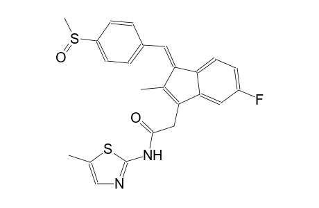 1H-indene-3-acetamide, 5-fluoro-2-methyl-1-[[4-(methylsulfinyl)phenyl]methylene]-N-(5-methyl-2-thiazolyl)-, (1E)-