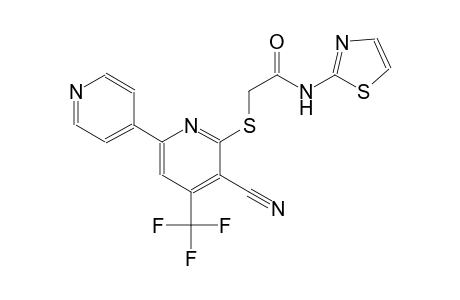 2-((5-cyano-4-(trifluoromethyl)-[2,4'-bipyridin]-6-yl)thio)-N-(thiazol-2-yl)acetamide