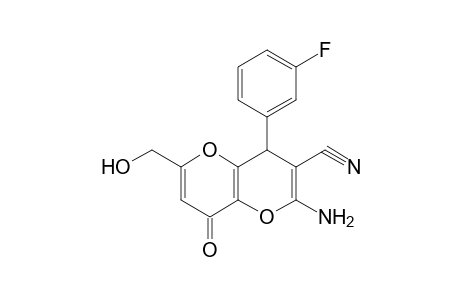2-Amino-4-(3-fluorophenyl)-6-(hydroxymethyl)-8-oxo-4H,8H-pyrano[3,2-b]pyran-3-carbonitrile