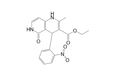 (+-)-4-(2-Nitrophenyl)-1,4,5,6-tetrahydro-2-methyl-5-oxo-1,6-naphthyridin-3-carboxylic acid ethyl ester