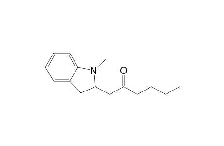 1-(N-Methylindolin-2-yl)hexan-2-one