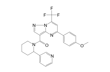 Pyrazolo[1,5-a]pyrimidine, 5-(4-methoxyphenyl)-3-[[2-(3-pyridinyl)-1-piperidinyl]carbonyl]-7-(trifluoromethyl)-