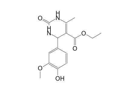 ethyl 4-(4-hydroxy-3-methoxyphenyl)-6-methyl-2-oxo-1,2,3,4-tetrahydro-5-pyrimidinecarboxylate