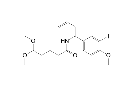 Pentanamide, N-[1-(3-iodo-4-methoxyphenyl)-3-butenyl]-5,5-dimethoxy-, (.+-.)-
