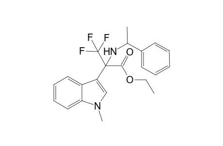 Ethyl 3, 3, 3-trifluoro-2-(1-methyl-1H-indol-3-yl)-2-(1-phenylethylamino)propanoate