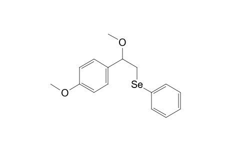 2-Methoxy-2-(4-methoxyphenyl)ethyl(phenyl)selane