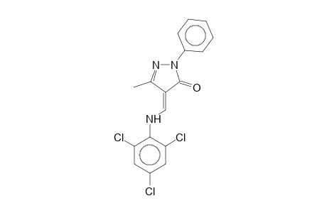3-METHYL-1-PHENYL-4-[(2,4,6-TRICHLOROANILINO)METHYLENE]-2-PYRAZOLIN-5-