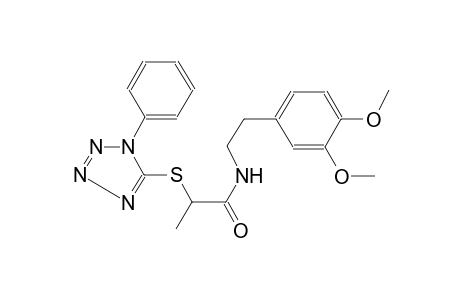 N-[2-(3,4-dimethoxyphenyl)ethyl]-2-[(1-phenyl-1H-tetraazol-5-yl)sulfanyl]propanamide