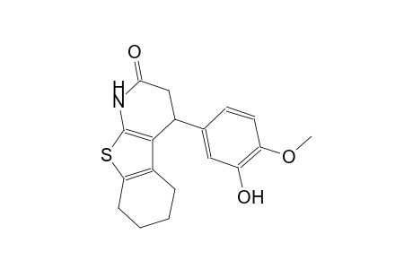 benzo[4,5]thieno[2,3-b]pyridin-2(1H)-one, 3,4,5,6,7,8-hexahydro-4-(3-hydroxy-4-methoxyphenyl)-