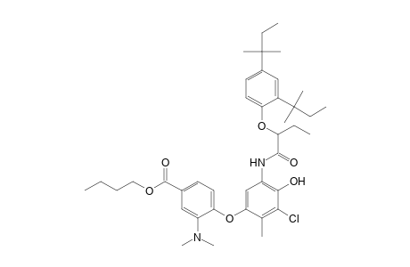Benzoic acid, 4-[5-[[2-[2,4-bis(1,1-dimethylpropyl)phenoxy]-1-oxobutyl]amino]-3-chloro-4-hydroxy-2-methylphenoxy]-3-(dimethylamino)-, butyl ester